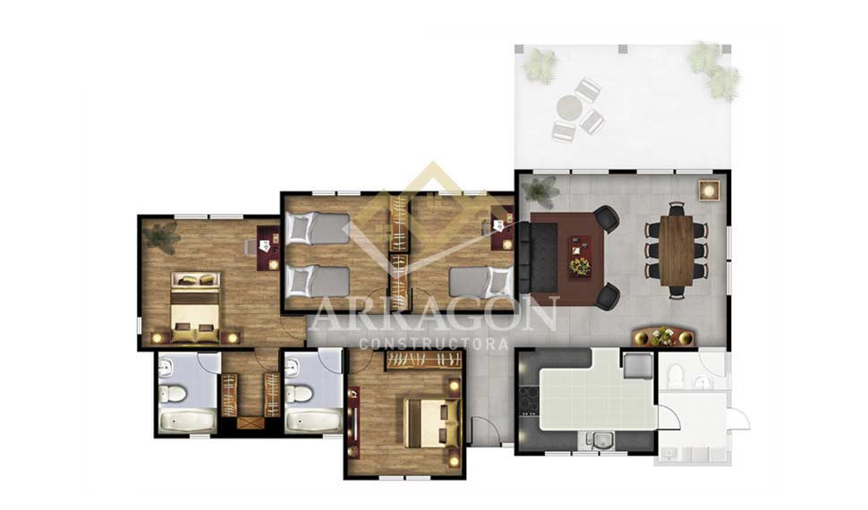 Modelo Mediterraneo · Casas Arragón